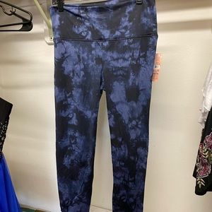 Blue and Black Tie Dye leggings